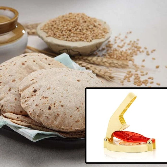 EARLYWOOD Plastic Puri Press Maker with Handle for Kitchen